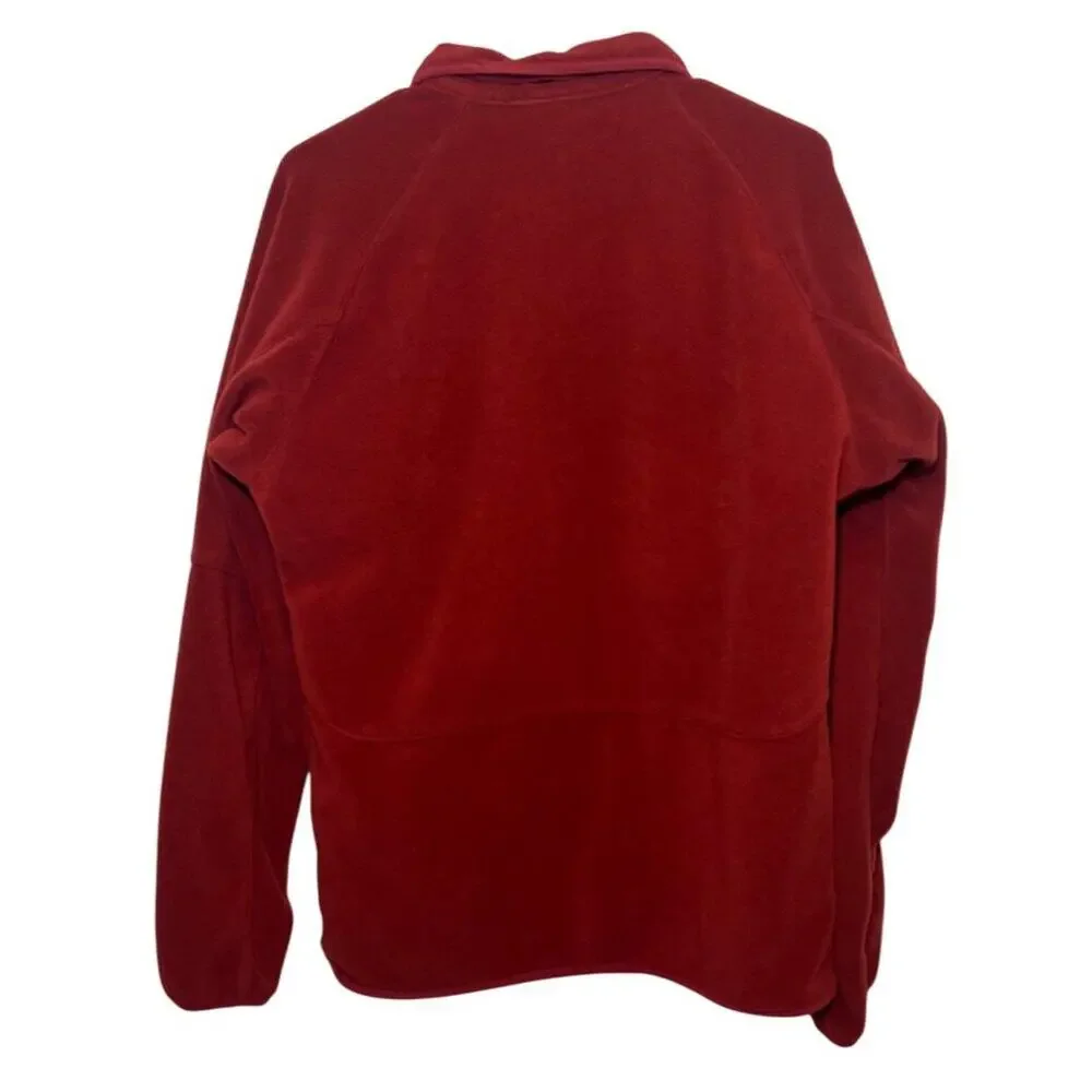 Columbia Full Zip Fleece Jacket, Maroon, Men's Small